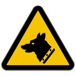 Waarschuwingsbord W013 - Gevaar voor waakhond