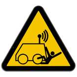 Waarschuwingsbord W037 - Gevaar voor op afstand gestuurde voertuigen