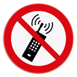Verbodsbord - Mobiele telefoon verboden - pictogram P013