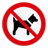 Verbodsbord - Verboden voor honden - pictogram P021