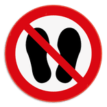 Verbodsbord - Verboden op te staan - pictogram P024