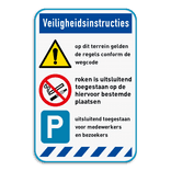 Veiligheidsbord | 3 symbolen - tekst - banners