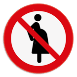 Verbodsbord - Verboden voor zwangere vrouwen - pictogram P042