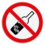 Panneau d'interdiction - Alcool interdit