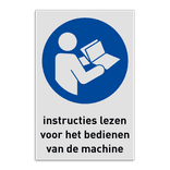 Veiligheidsbord M002 - Lezen van instructies verplicht