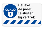 Veiligheidsbord - M028 - Vergrendeling verplicht