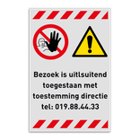 Veiligheidsbord - Geen toegang voor bezoekers
