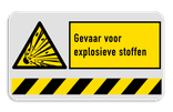 Veiligheidsbord explosieve stoffen | 1 Pictogram + banner