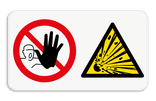 Panneau de sécurité avec 2 pictogrammes