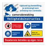 Werfbord voor bouwterrein - Veiligheidsinstructies met je logo