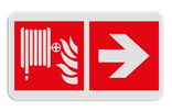 Panneau d'incendie - F002 - Lance d'incendie avec flèche