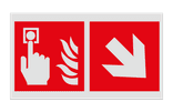 Brand bord F005 - Brandmelder met pijl