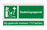 Reddingsbord E028 - Beademingsapparaat met tekst