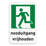Vluchtroutebord - Nooduitgang met tekst