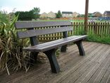Banc public avec dossier - Bicolore - Modèle Porto