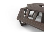 Picknicktafel rond - type Roma - Bicolor