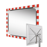 Verkeersspiegel acryl - 1000x800mm - met opvallend rood/wit kader