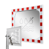 Miroir de circulation anti-condensation 600x400mm en acier inoxydable
