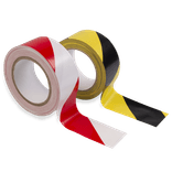 Ruban de signalisation au sol bicolore – Vinyle intérieur 50 mm x 33 m