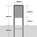 Gemeentegrensportaal met bord 400x600 of 600x900mm