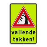 Waarschuwingsbord pas op voor vallende takken - reflecterend