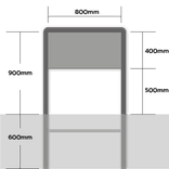 Gemeentegrensportaal met bord 800x400 of 1180x600mm