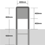 Gemeentegrensportaal met bordpaneel 400x400mm