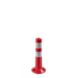 Afzetpaal rubber Ø80mm - 460/750/1000mm - rood/wit reflecterend