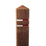 Poteau carré anti-stationnement en bois FSC – Borne tête de diamant