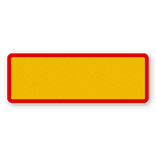 Achtermarkering 566x197mm geel FLUOR