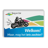 Reflecterende Mottobord - Motor mag het zachter