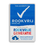 Informatiebord Rookvrij University met logo
