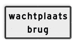 Scheepvaartbord BPR F.3 - 2 regelige aanvullende aanduiding