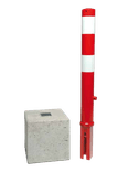 Herausnehmbarer Absperrpfosten 750 mm für Betonfundament 295 × 295 × 350 mm