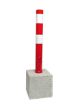 Herausnehmbarer Absperrpfosten 750 mm für Betonfundament 295 × 295 × 350 mm
