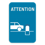 Panneau d'information - Attention poteau galvanisé