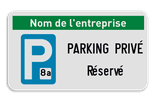 Panneau de parking privé en aluminium réfléchissant