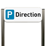 Panneau de parking visiteurs avec poteaux en aluminium