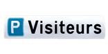 Panneau pour butée de parking en béton – Visiteurs – 600x300mm