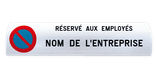 Panneau pour butée de parking en béton – Réservé aux employés – 600x300mm