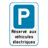 Panneau de stationnement - Véhicules électriques uniquement