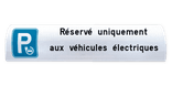 Panneau pour butée de parking en béton - Véhicules électriques - 600x300mm
