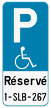 Panneau E9 Handicapé – Avec Numéro de Plaque Personnalisé