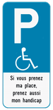 Panneau E9 Handicapé – Texte 100 % Personnalisable