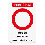 Panneau combiné - Interdiction d'accès - Texte personnalisé