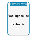 Panneau de Texte Personnalisable avec Texte d'en-tête