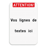 Panneau de Texte Personnalisable avec Texte d'en-tête Rouge