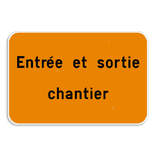 Panneau Entrée et sortie chantier personnalisable 3:2