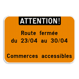 Panneau de texte 3:2 - Texte d'en-tête - Blanc/orange fluo
