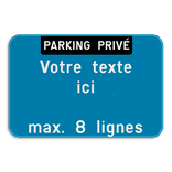 Panneau de texte - Orientation paysage - Bleu